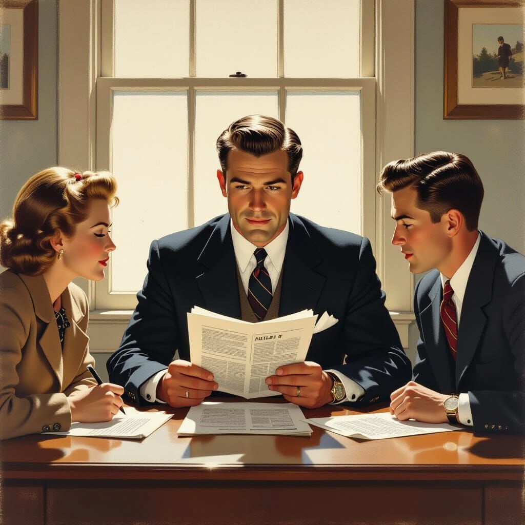 Exculpatory Evidence Depicted in Norman Rockwell Style