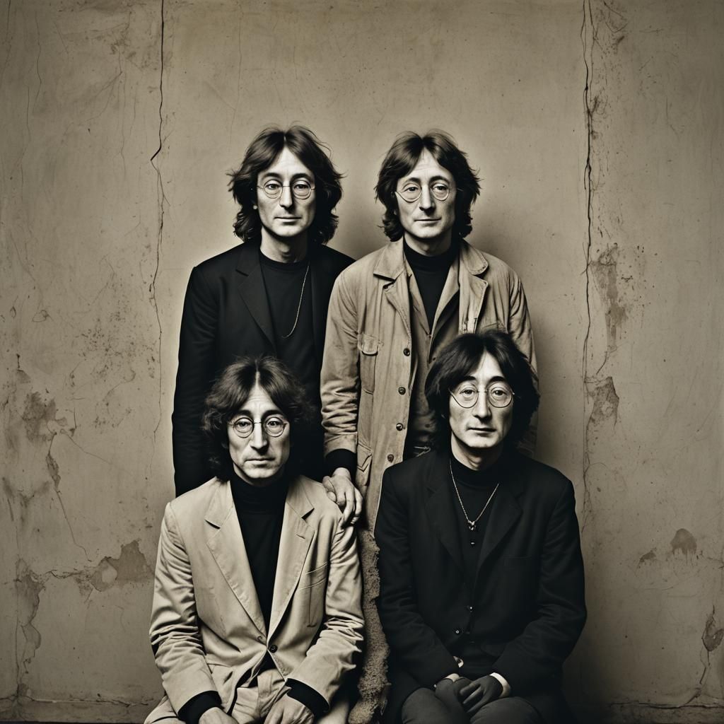 Lennon and Ono Portrait with Rembrandt Lighting