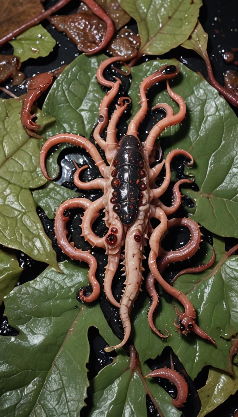 Lovecraftian Macro Creature in Hyperrealistic Style