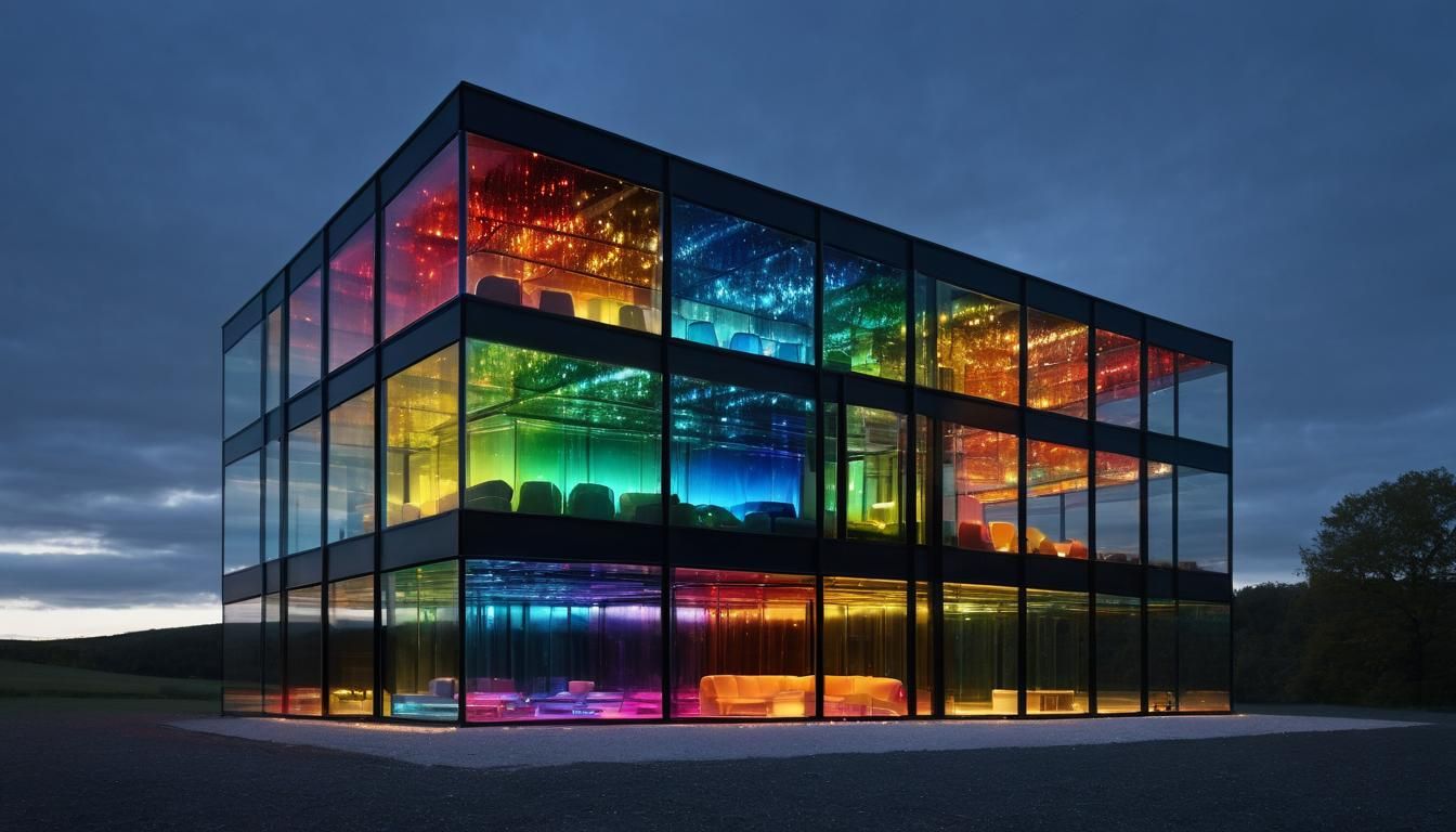 Rainbow Glass Mansion Inspired by Abstract Art