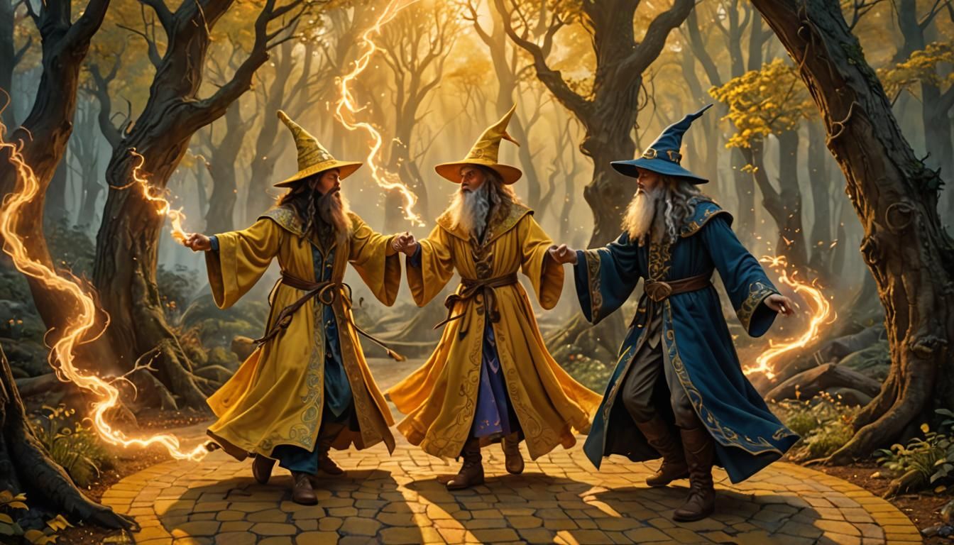 Epic Wizard Duel on the Yellow Brick Road
