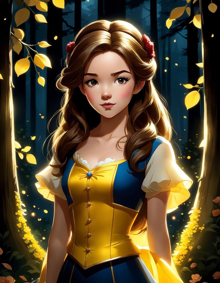 Chibi Belle Mugshot in Anime Style
