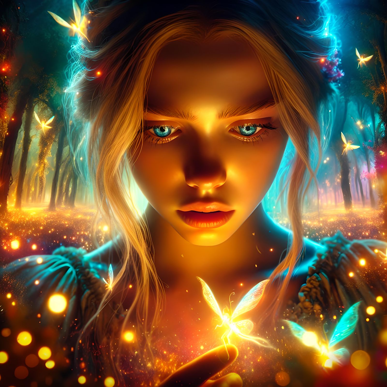 Sad Fairy Princess in Enchanted Forest Movie Poster