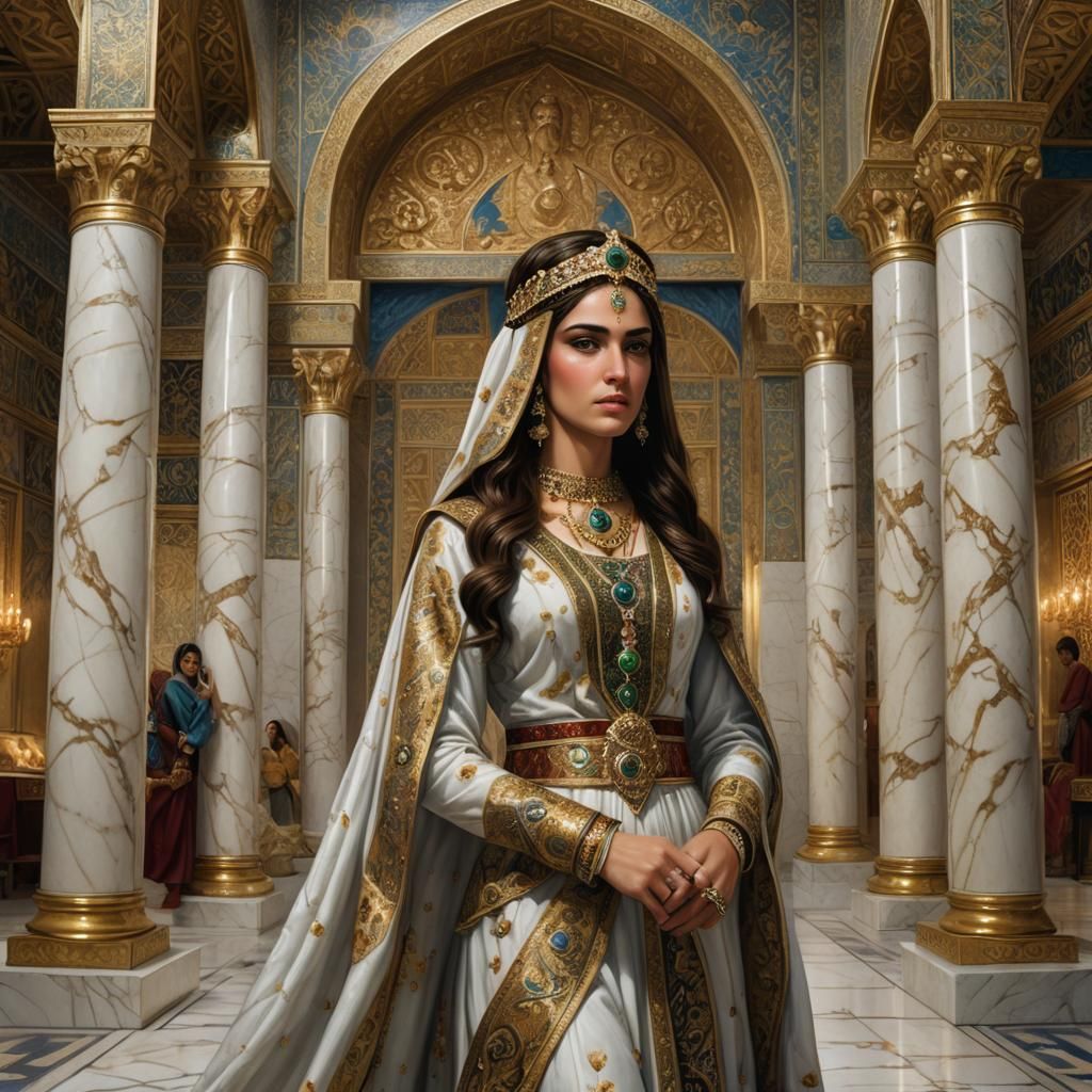 Queen Esther of Persia in Photorealistic Style
