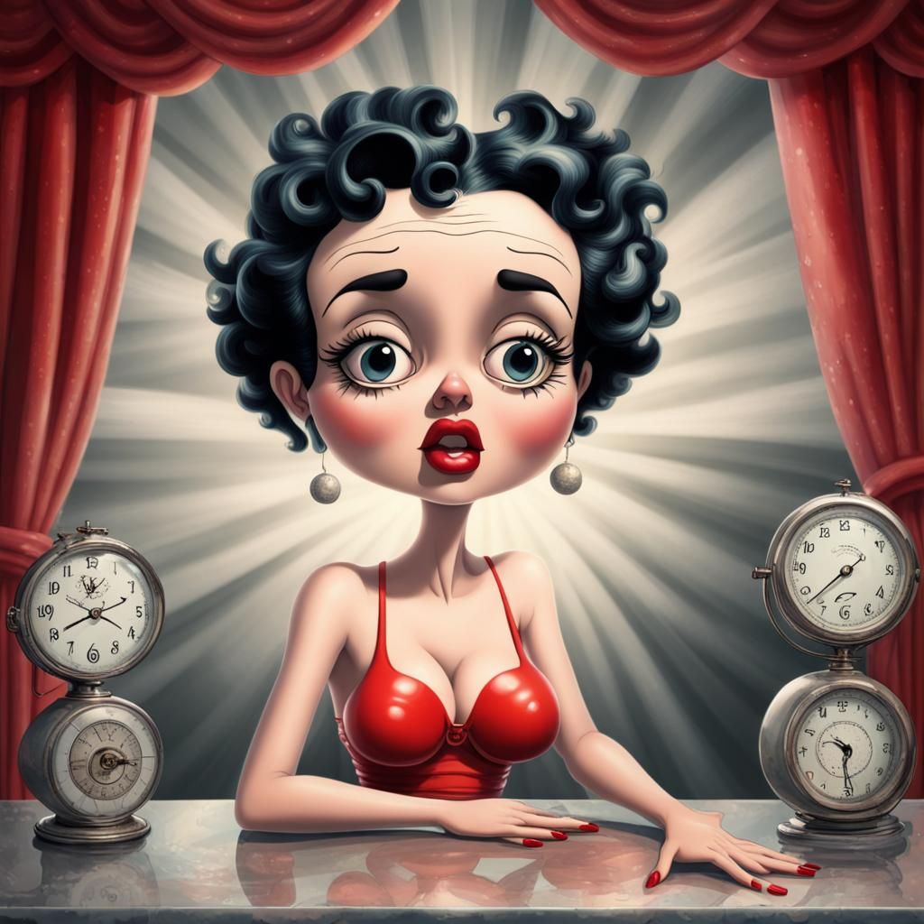 Betty Boop's Surreal Menopause: An 8K Interpretation