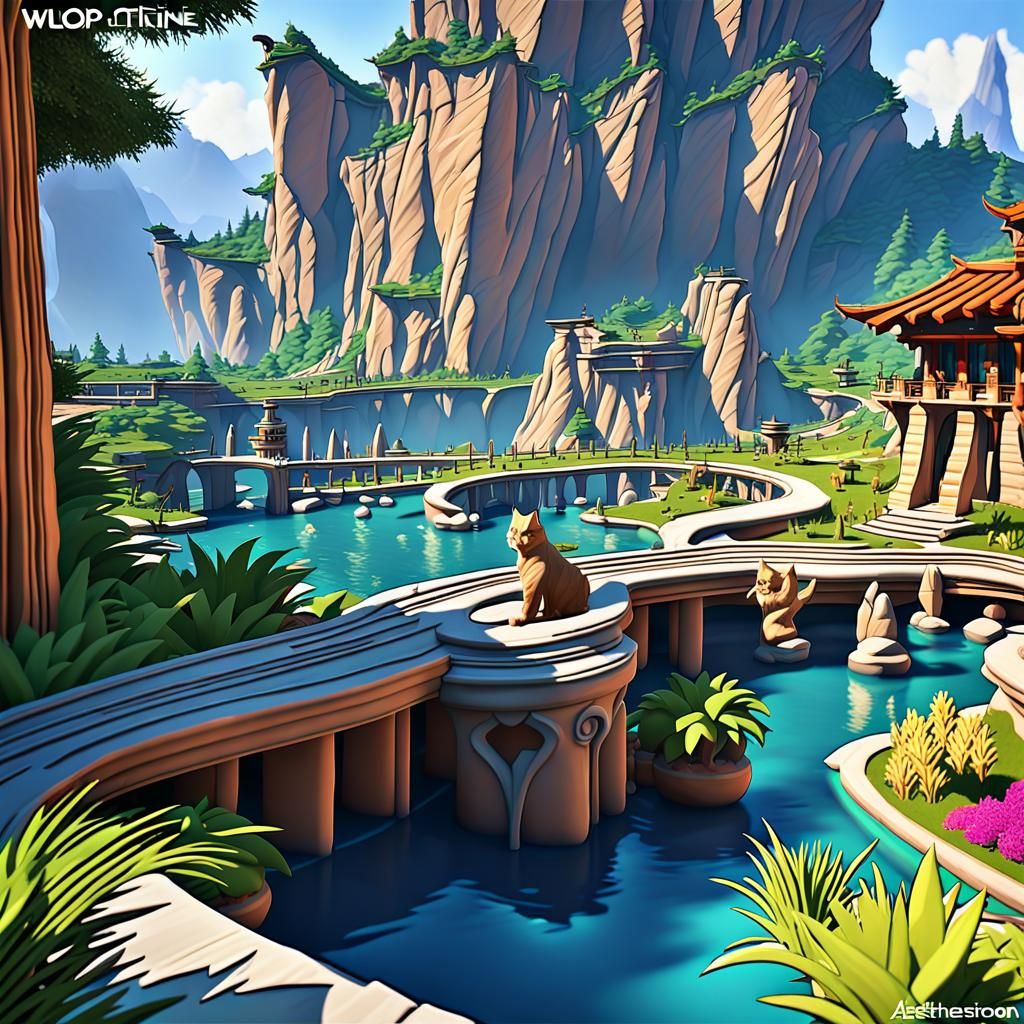 Cat Contemplates Life in Anime-Inspired 3D Art