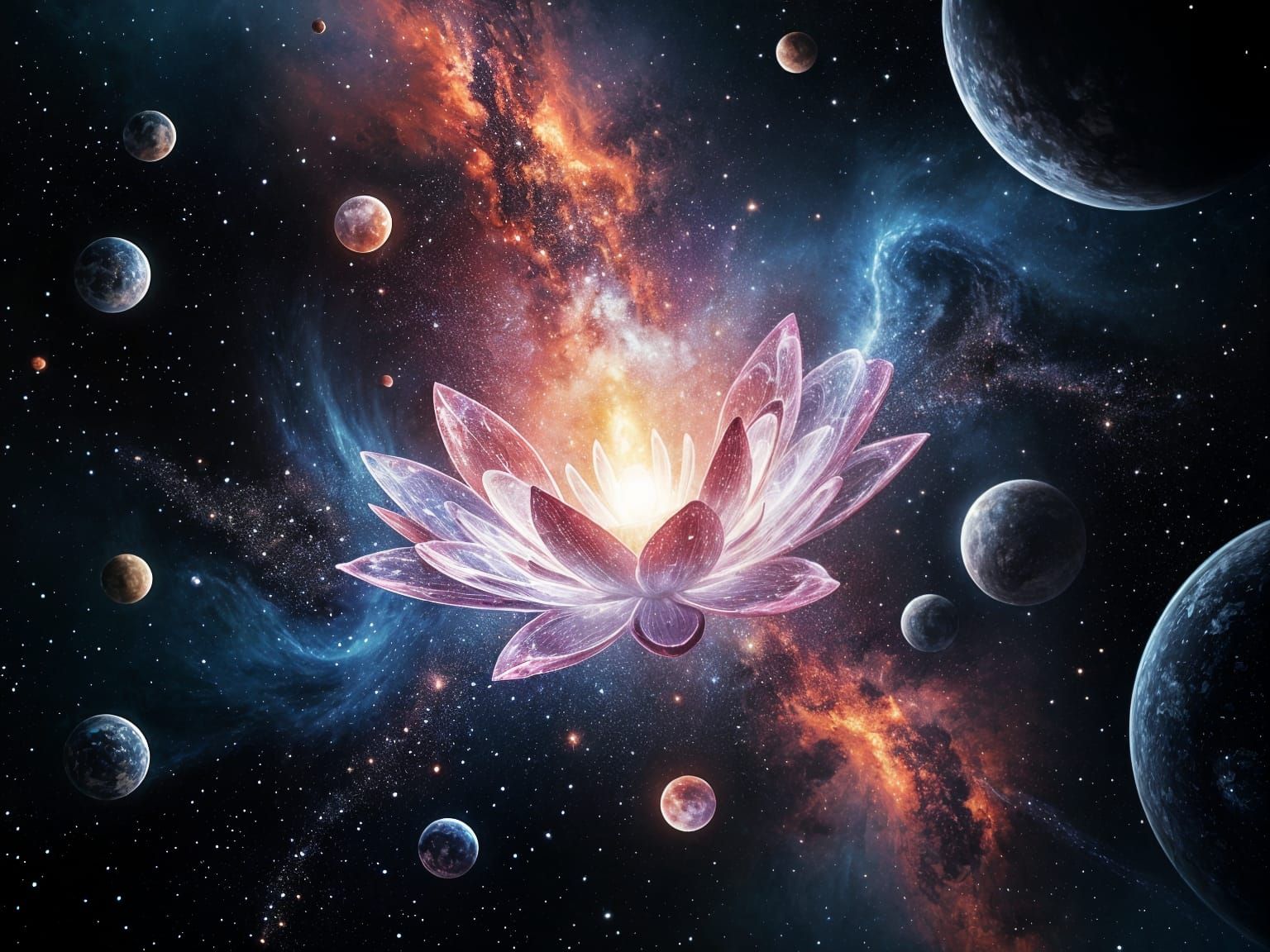 Stellar Lotus Blossom in Cosmic Harmony