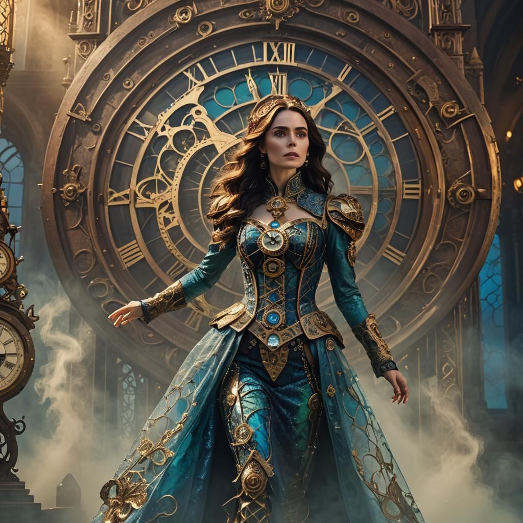 Lily Collins as Time Lady in Steampunk Setting