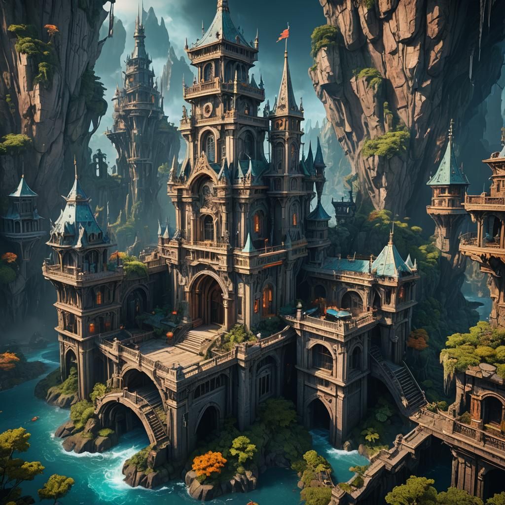 Detailed Matte Painting with Deep Color