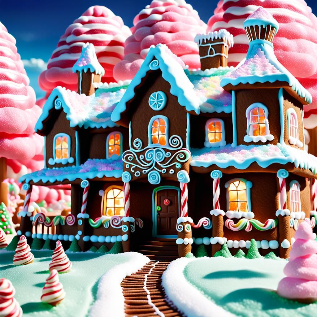 Gingerbread Knight in Candy Fantasy Wonderland