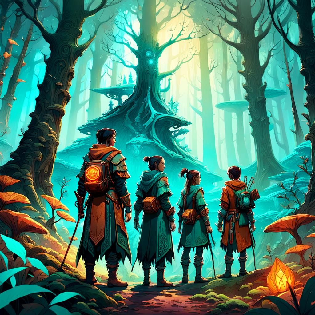 Fantasy Friends Unite for Adventure in Mystical Forest