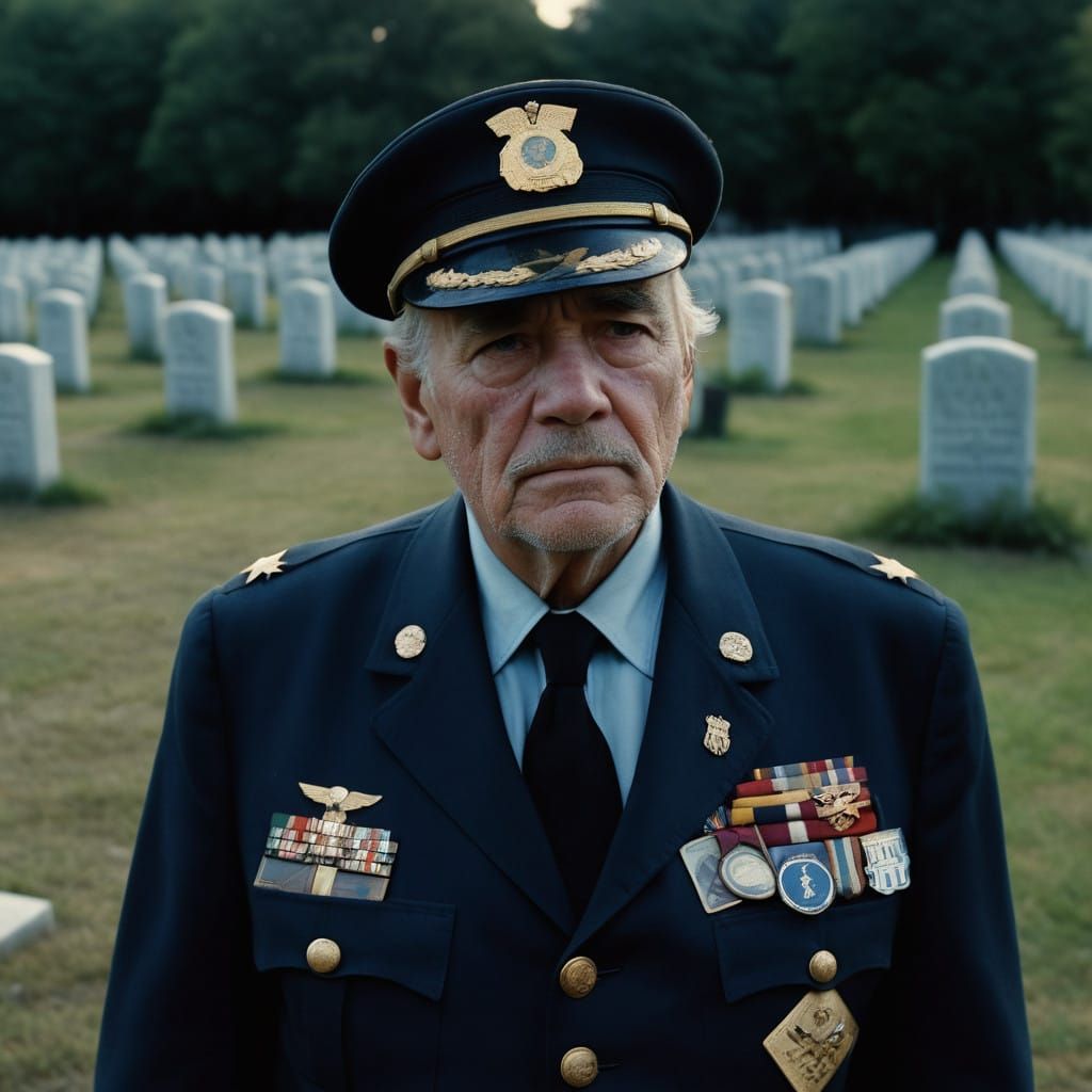 Weathered War Veteran Finds Peace at Fallen Comrades' Graves...
