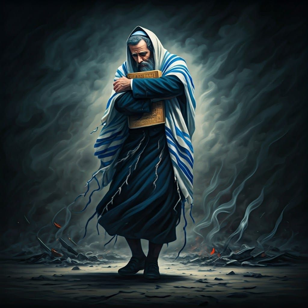 Dancing Rabbi in Smoky Mourning