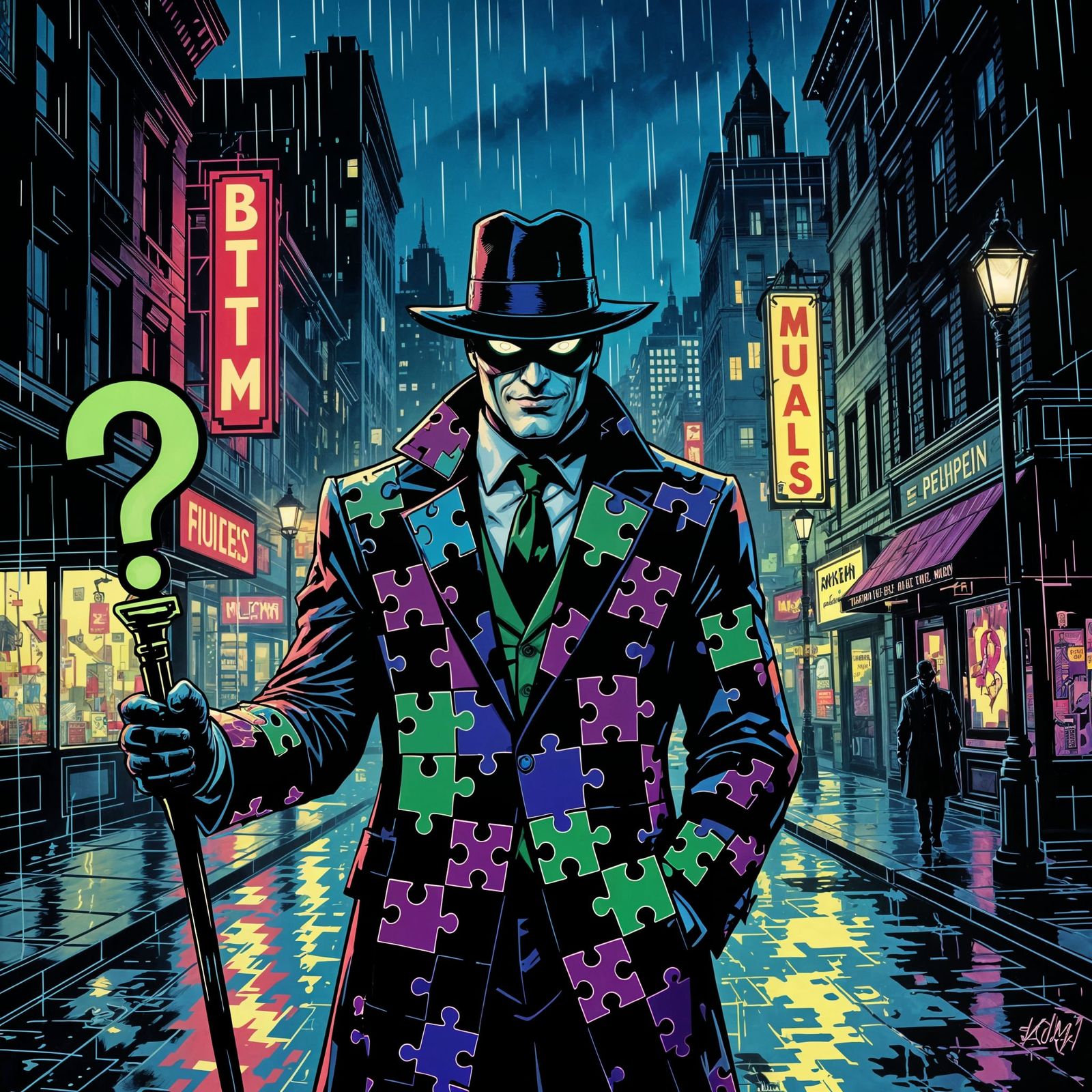 The Puzzler: A New Gotham Villain in Puzzle-Piece Suit