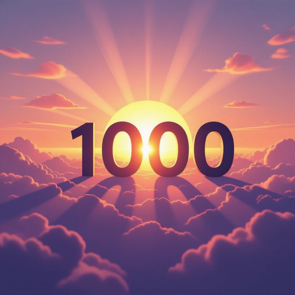Milestone Achieved: 1000 Likes with Vibrant Sunrise