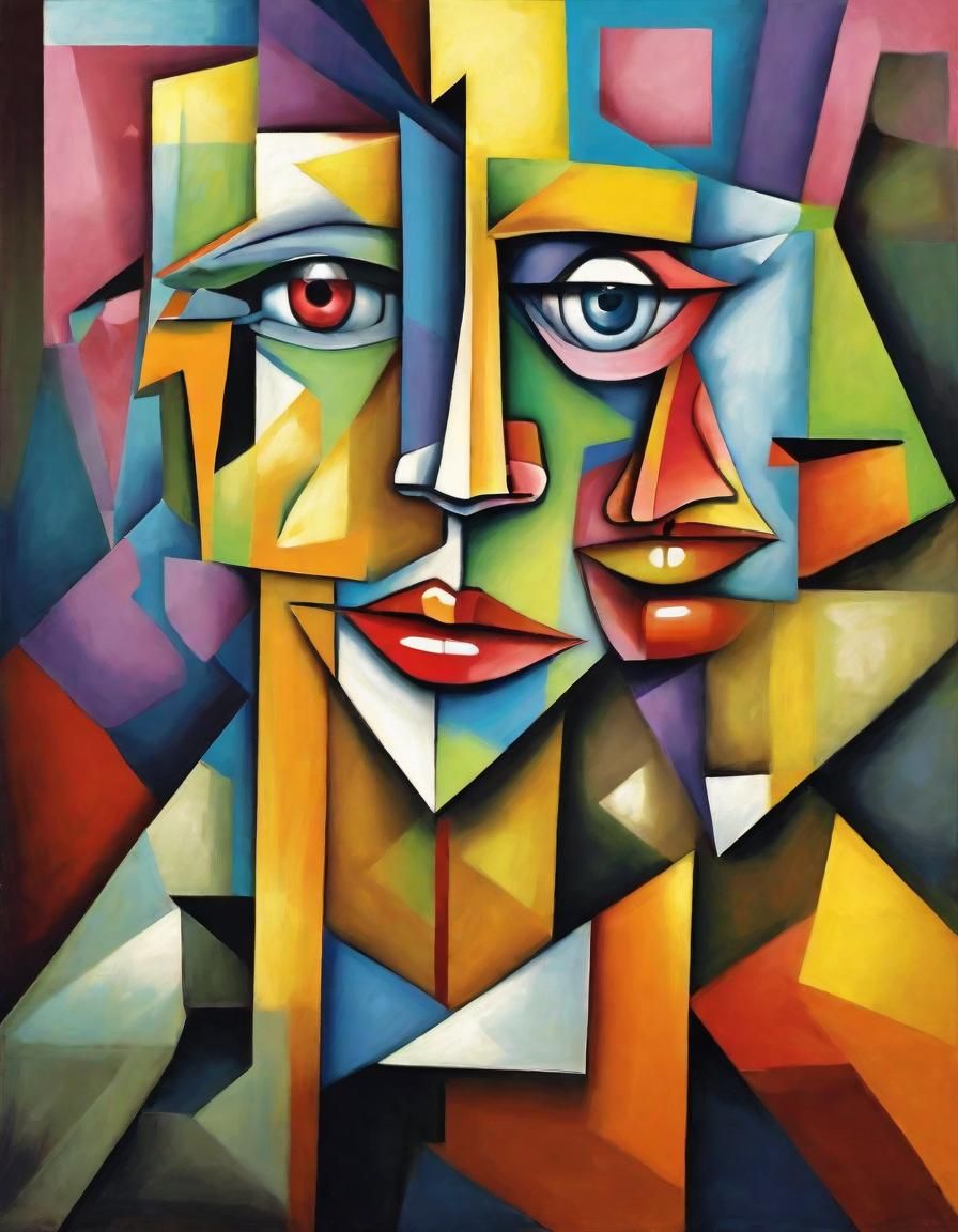 Cubist Surrealism: A Celebration of Self in Bright Colors