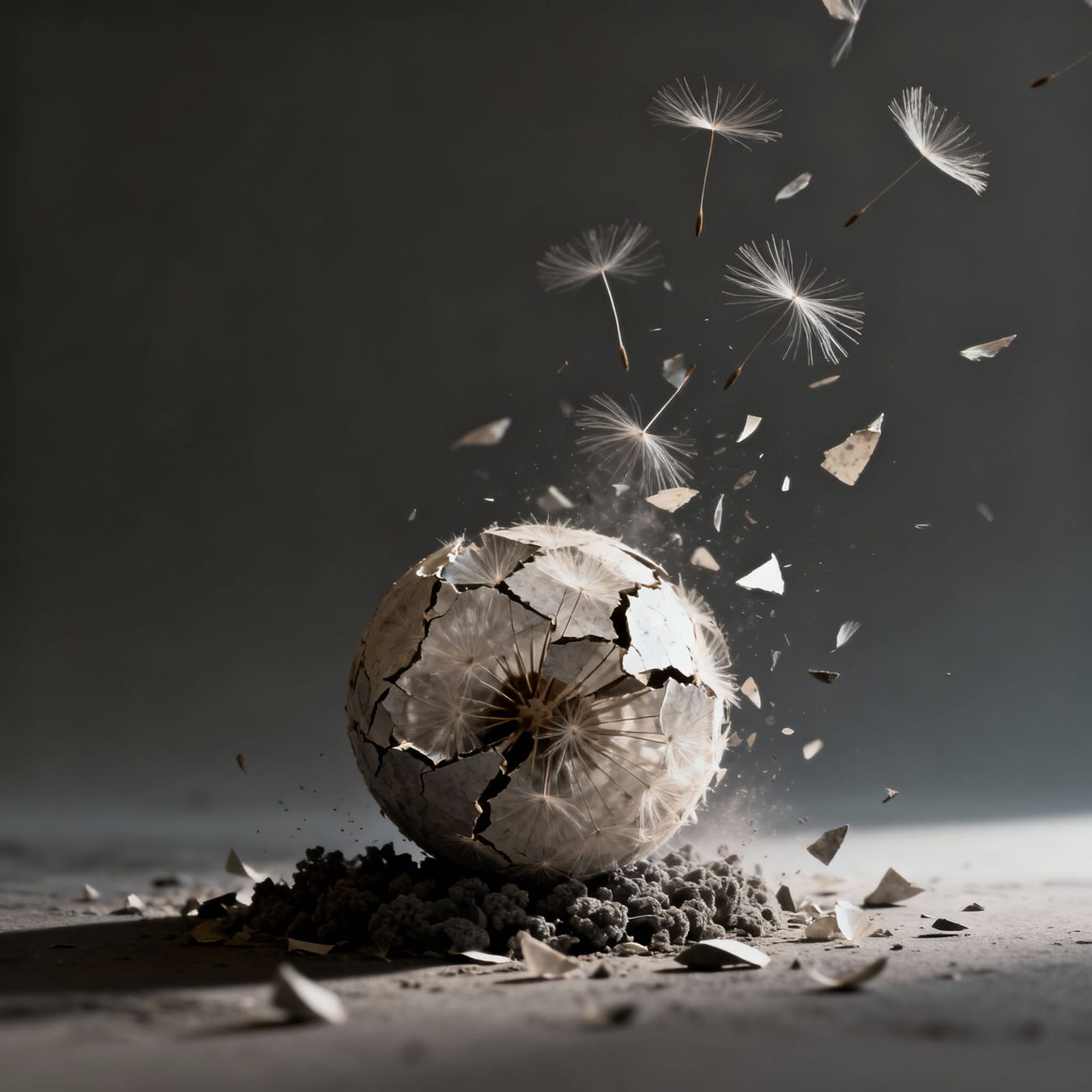 This piece explores themes of transience and dispersal, capt...