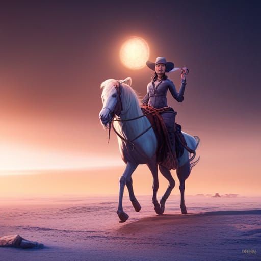 Grace the Human: A Cowgirl Fantasy Concept Art