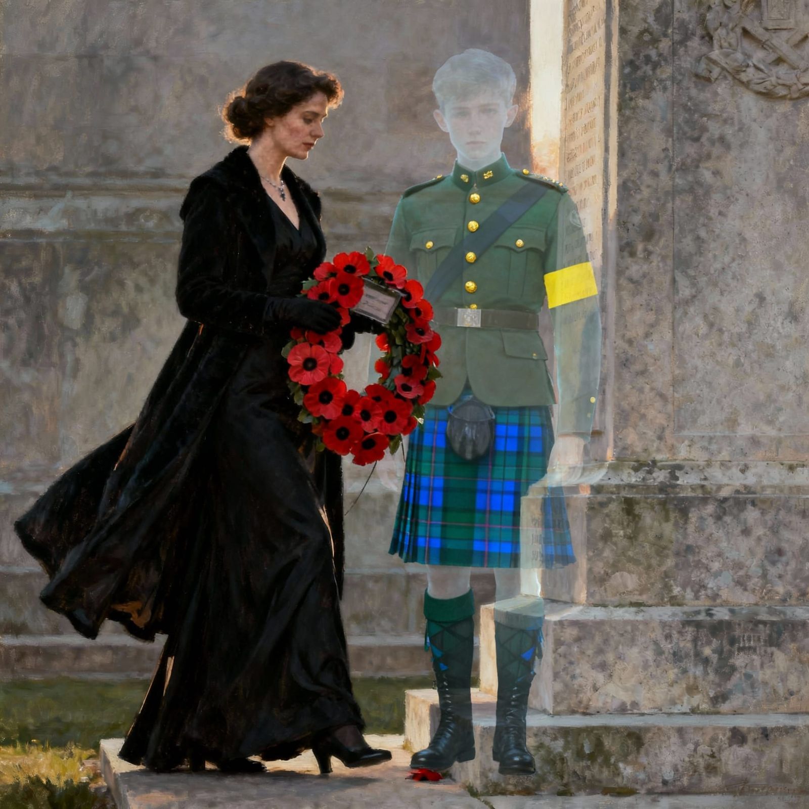 Soldier Memorial Picture in Field
