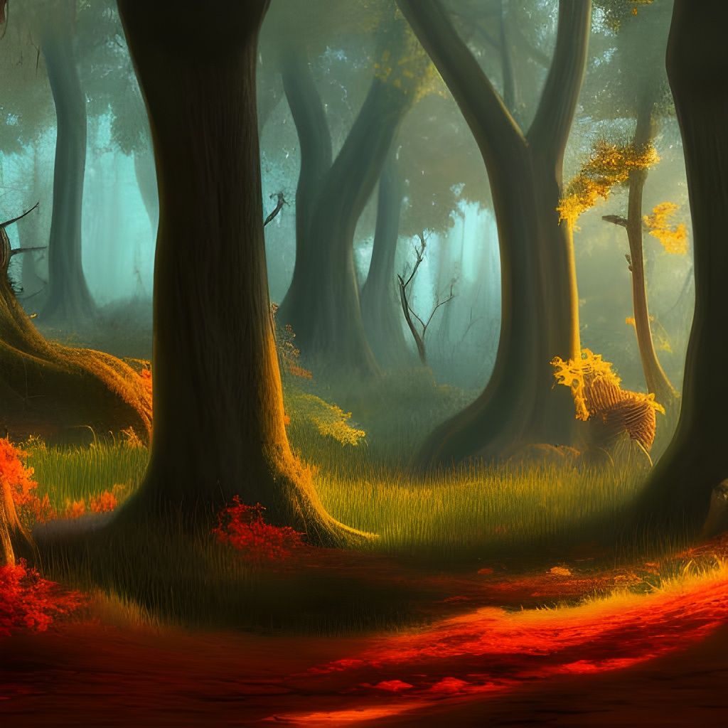 Autumn Woods: Detailed Matte Painting in Unreal Engine
