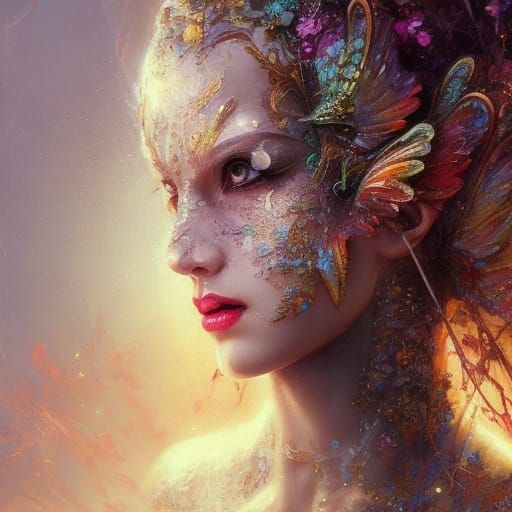 Ornate Carousel Horse in Hyperrealistic Style