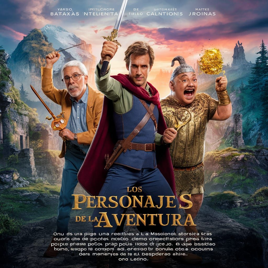 Epic Fantasy Movie Poster: Adventure Characters