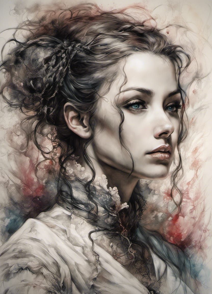 Hyperdetailed Chambermaid Portrait in Graffiti Art Style