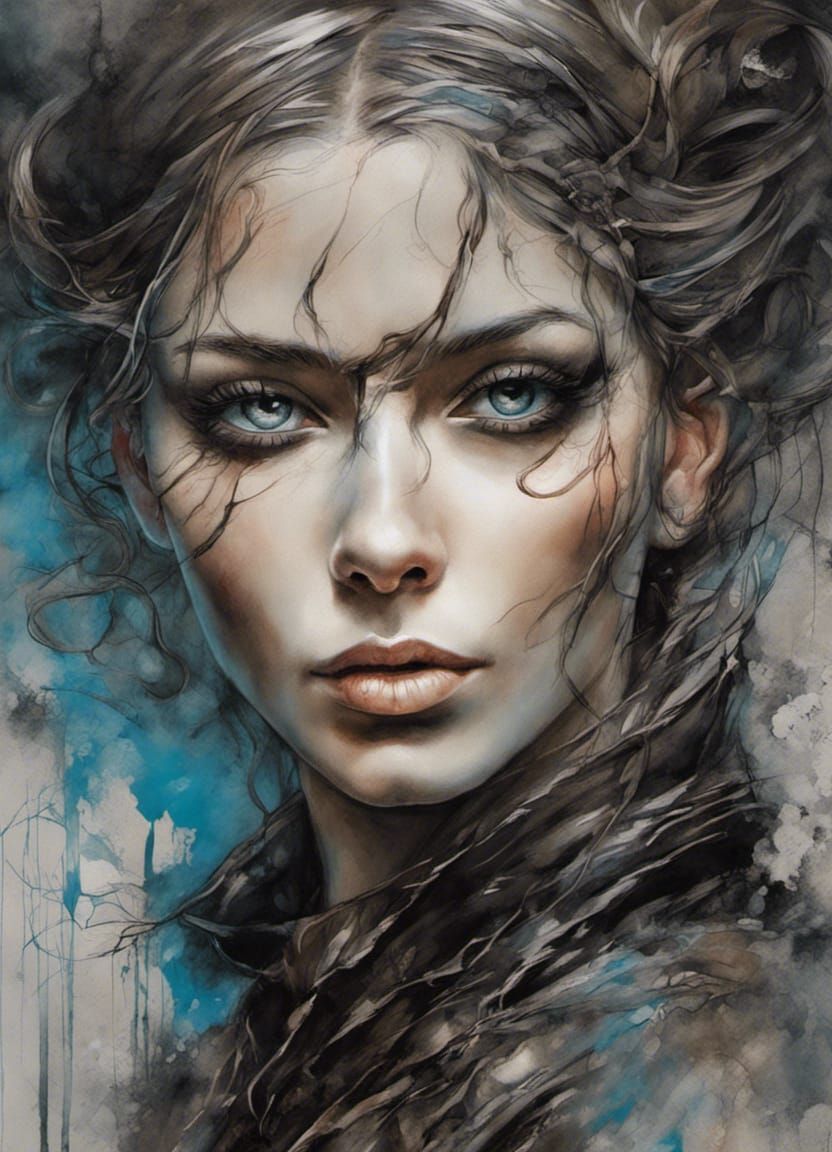 Hyperdetailed Chambermaid Portrait in Graffiti Art Style