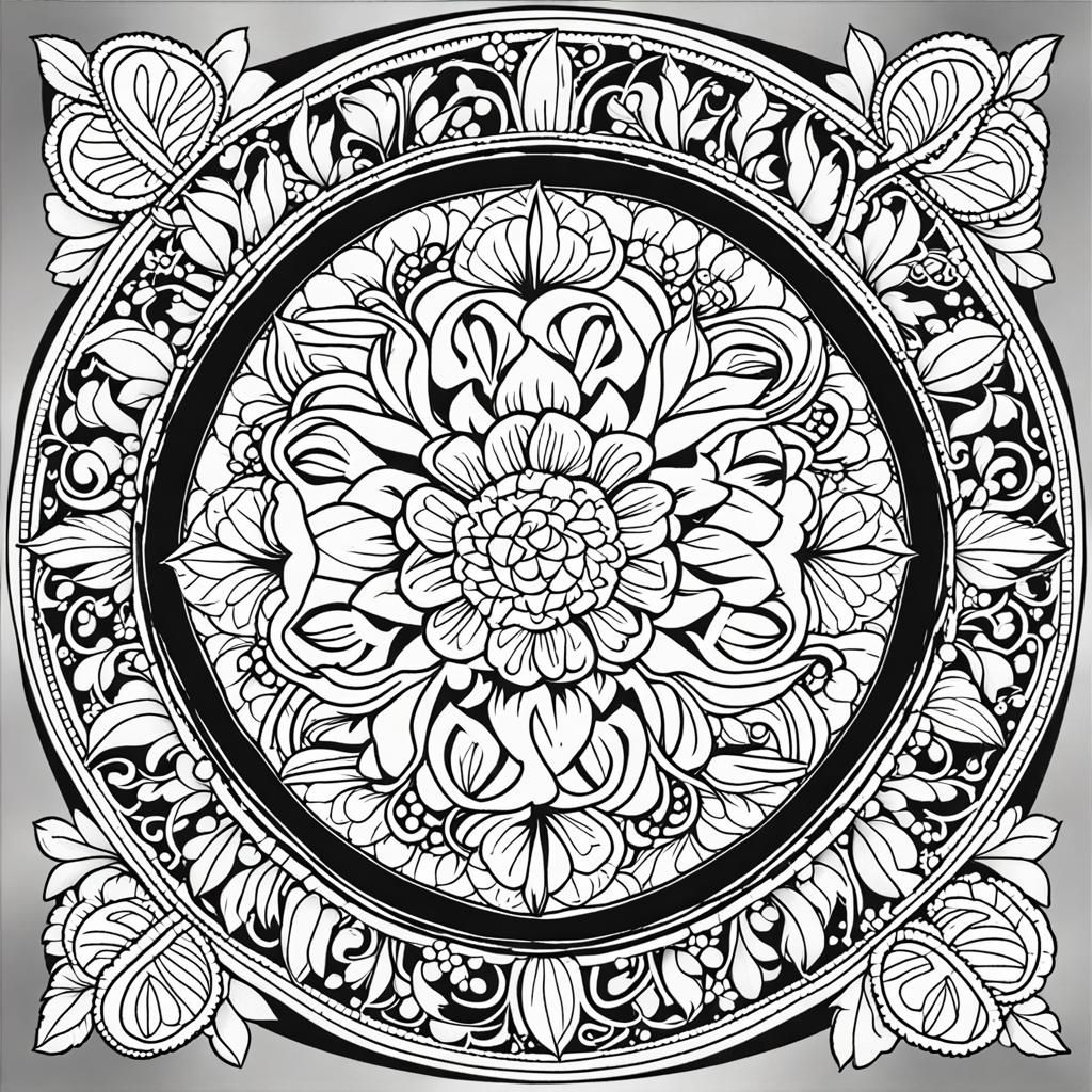 Spring Mandala for Coloring