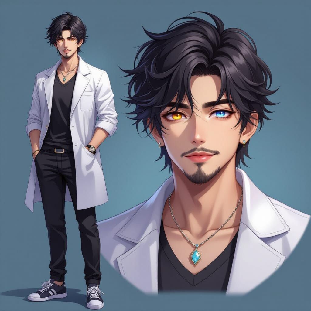 Manhwa Character Portrait: Cold & Calculist