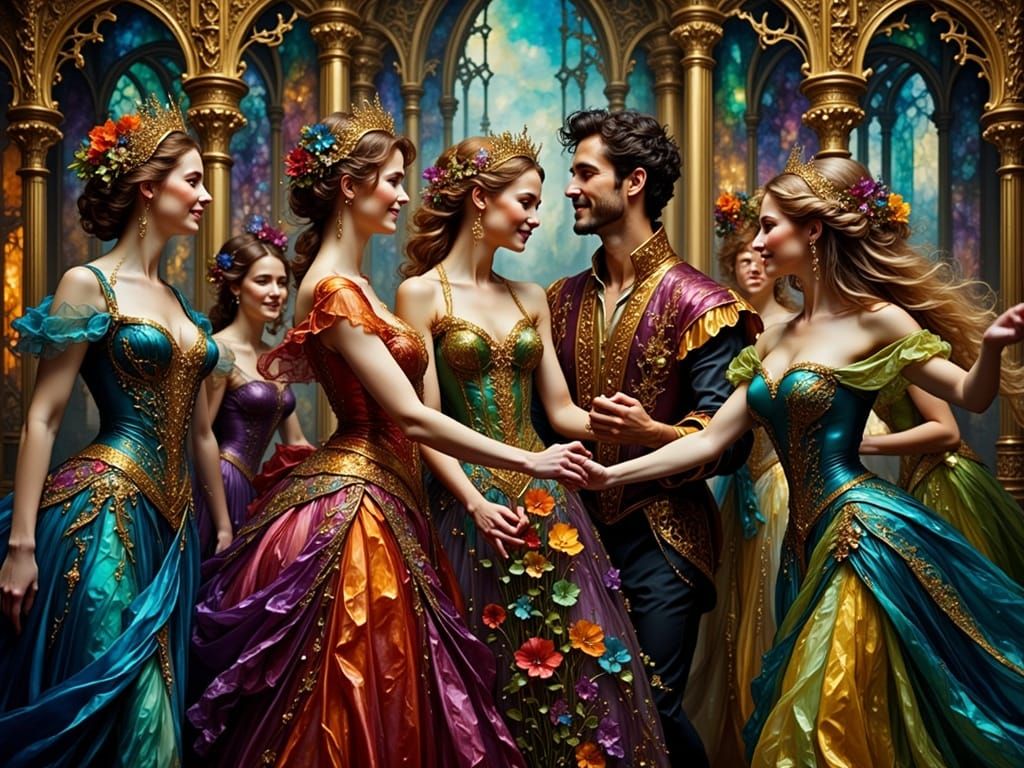 Masquerade Ball in a Mystical Castle