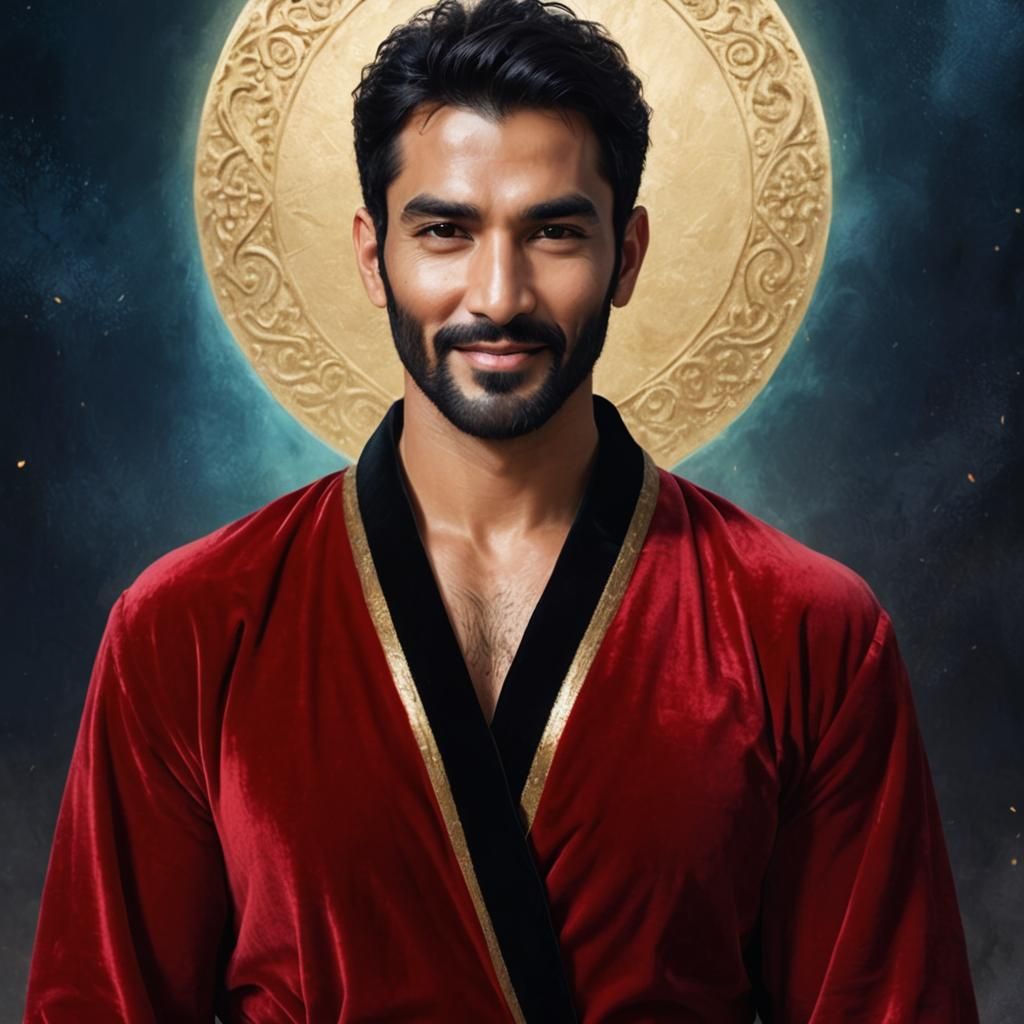 Portrait of Man in Red Velvet Robe