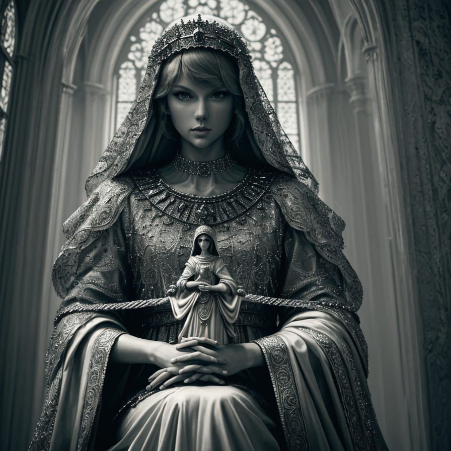 Taylor Swift as Mary, Mother of God: Hyperrealistic