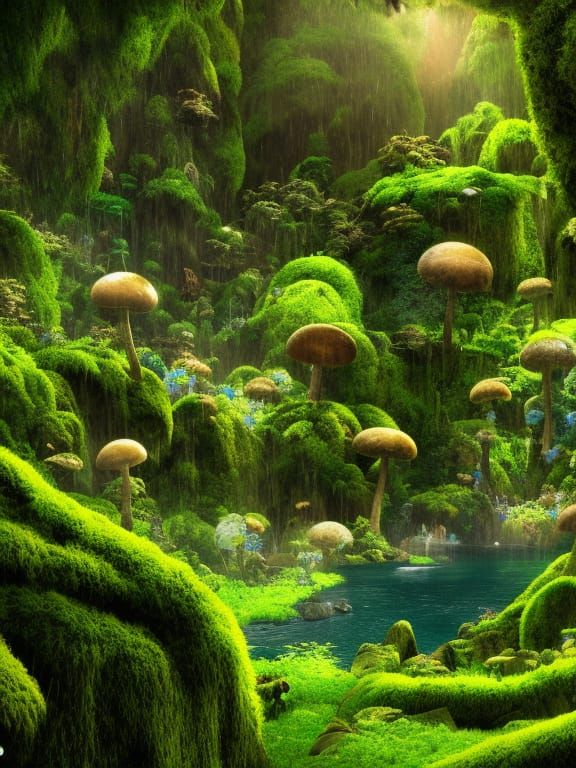 Pandora Inspired Bioluminescent Landscape