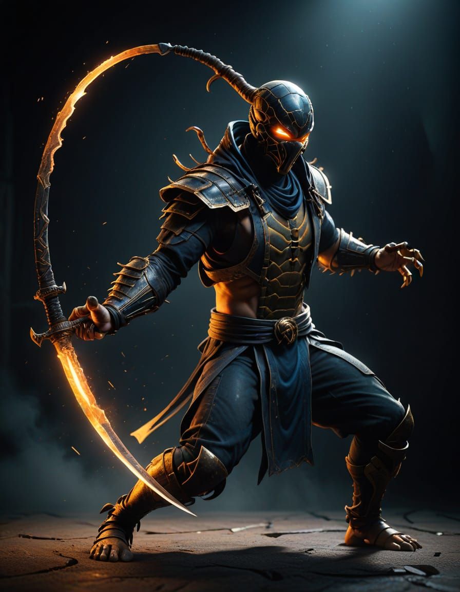 Scorpion Warrior in Unreal Engine Style