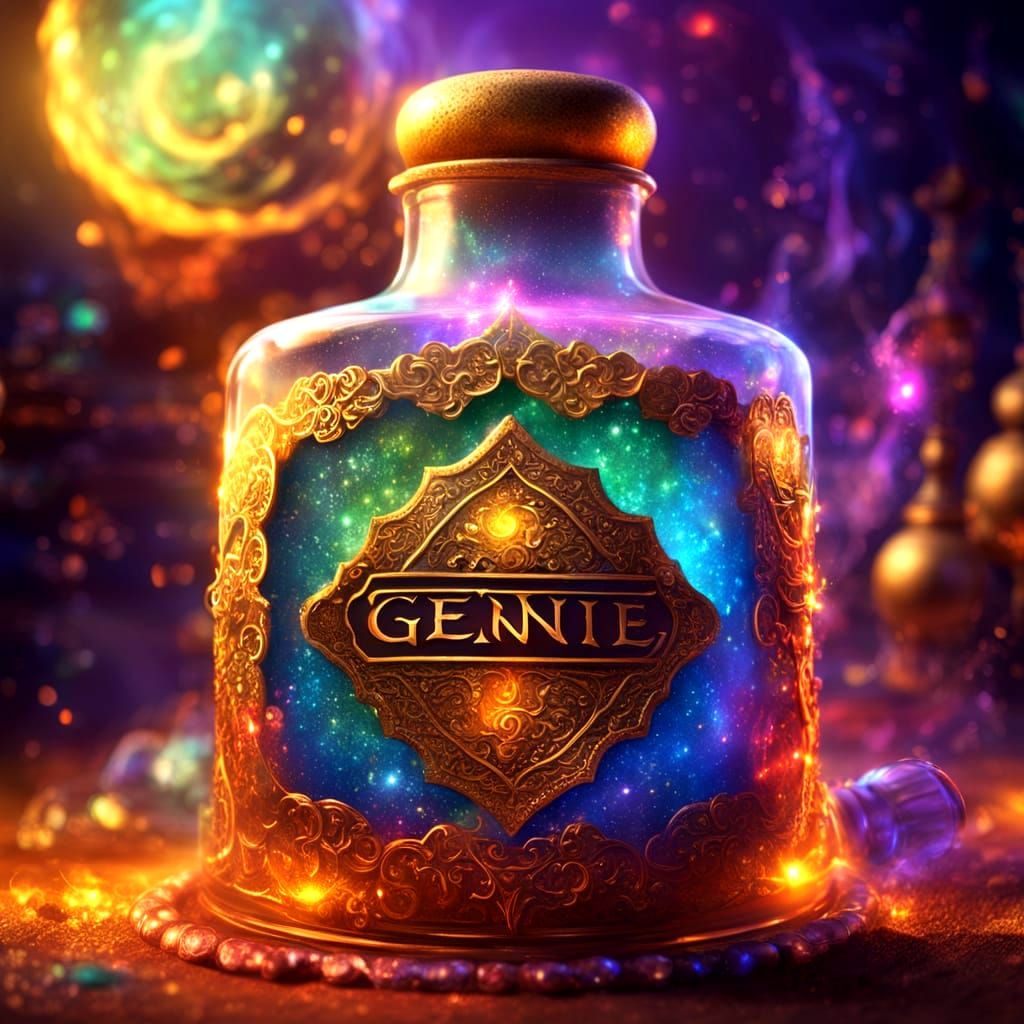 Mystical Elixir Bottle Label in Elegant Font