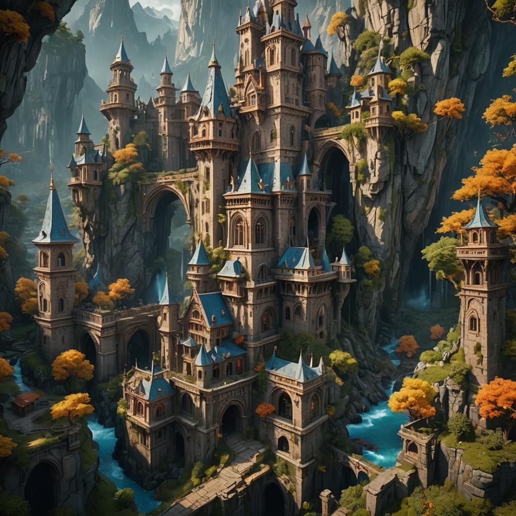 Fantastical Matte Painting with Deep Color Detail