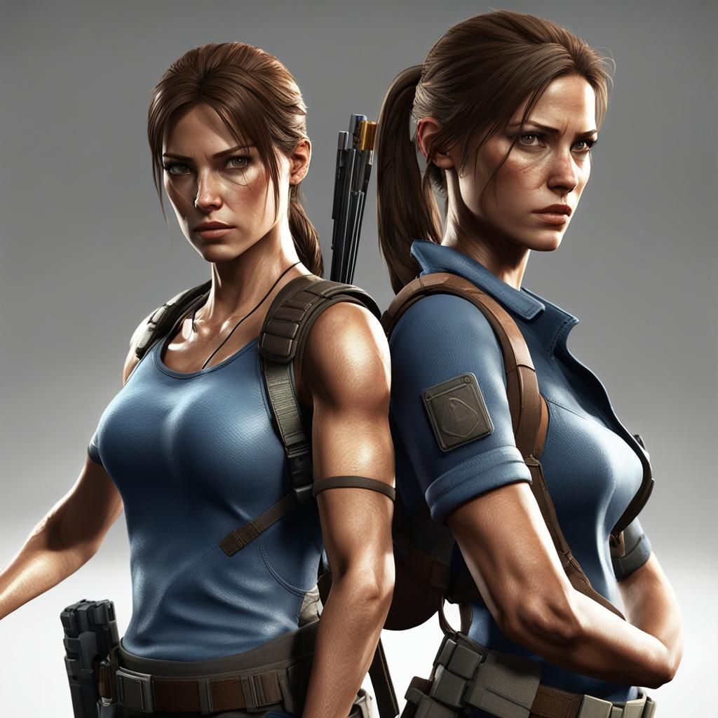 Lara Croft and Jill Valentine: 3D Game Cinematic