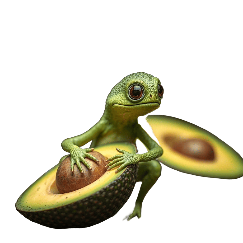 Whimsical Avocado Creature