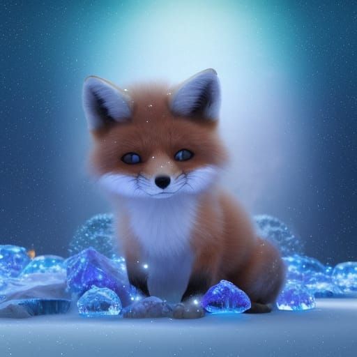 cute snowfox
