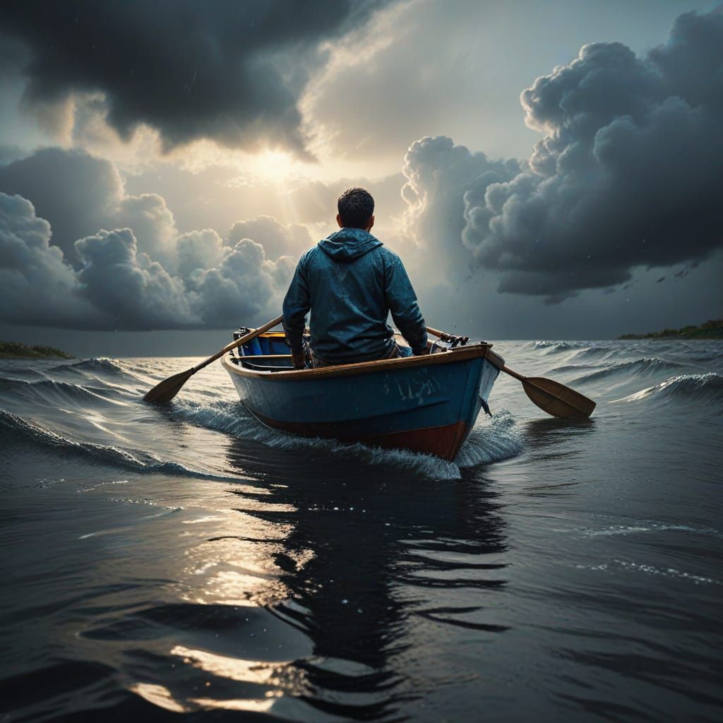 Dark Stormy Seas in Hyperrealistic Concept Art