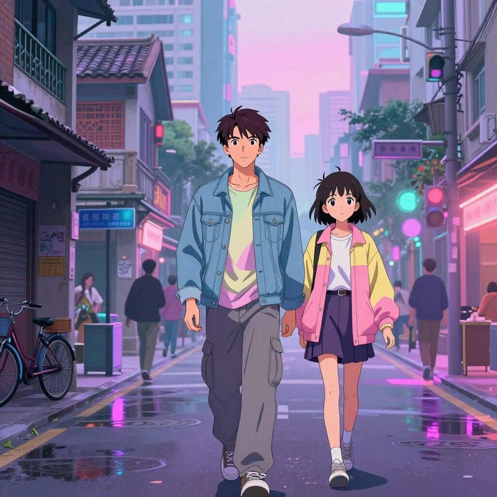 Shenzhen Youth in 1980s-90s Urban Scene, Anime Style