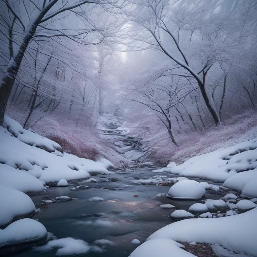 Hyperrealistic Candy Land in Winter