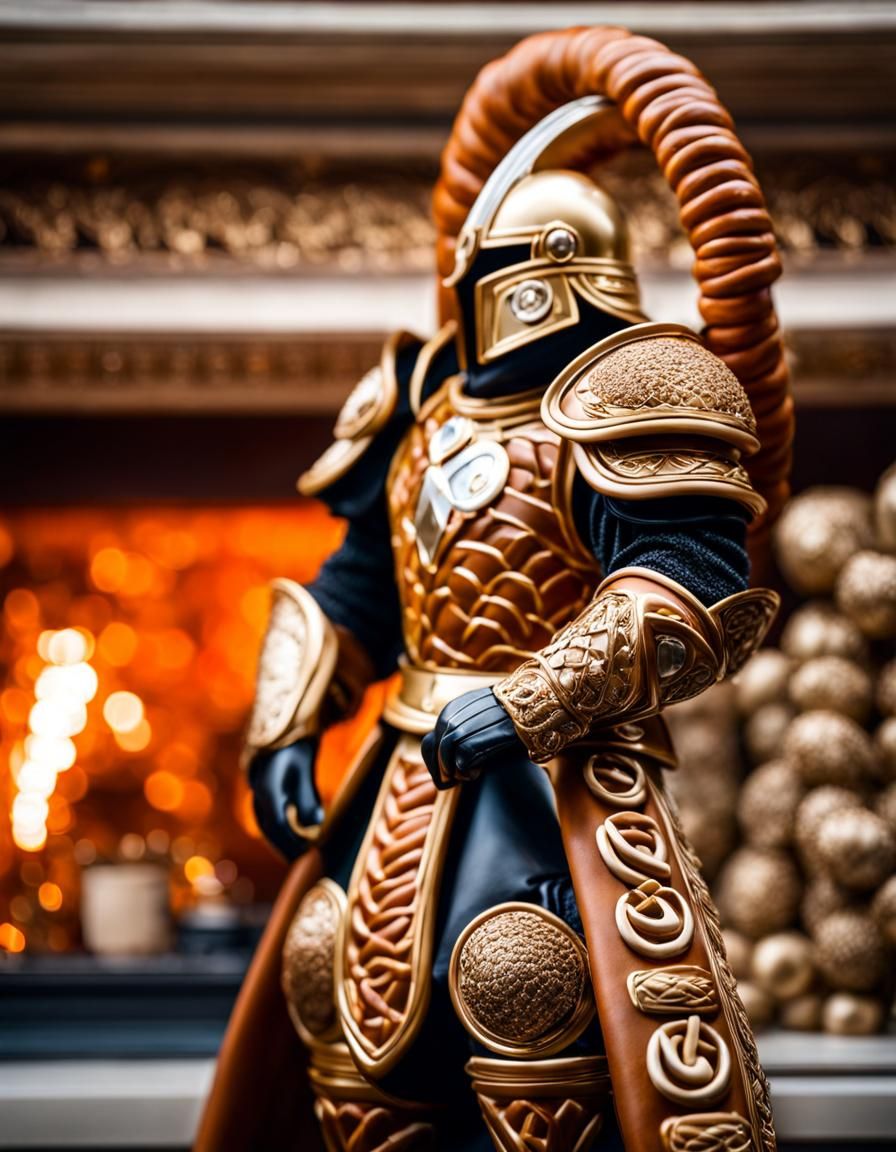 Pretzel Samurai Warrior in 3D Digital Art