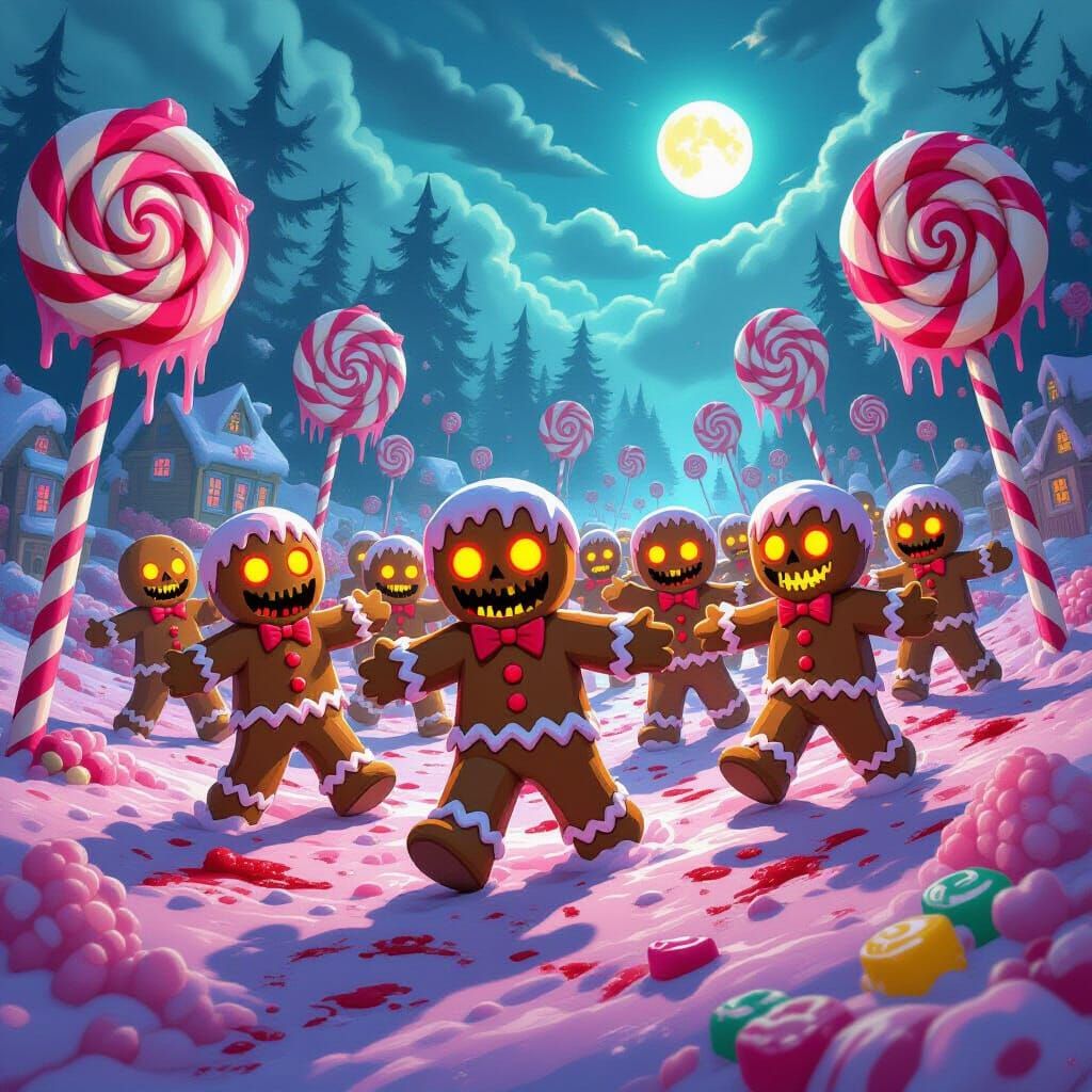 Gingerbread Zombie Horde in Candy Land