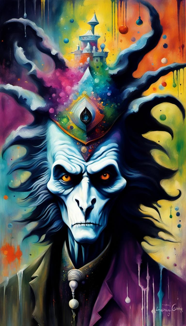 Joker in Surreal Graffiti Art Style