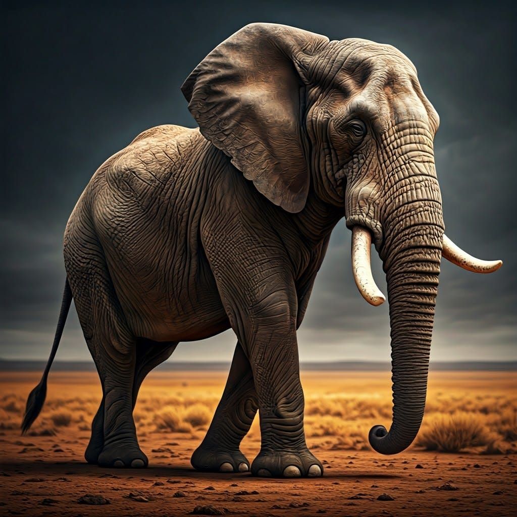 Hyperrealistic Cheetah-Elephant Hybrid in High Definition