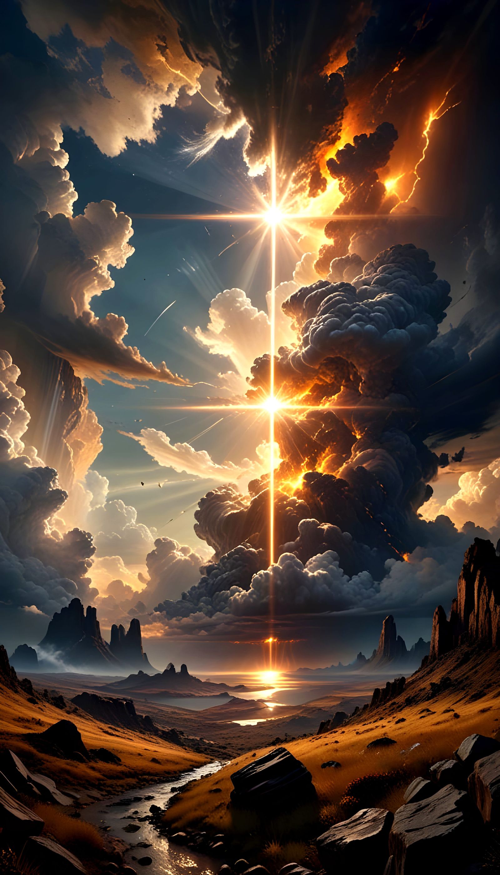 Celestial Radiance Illuminates the Horizon