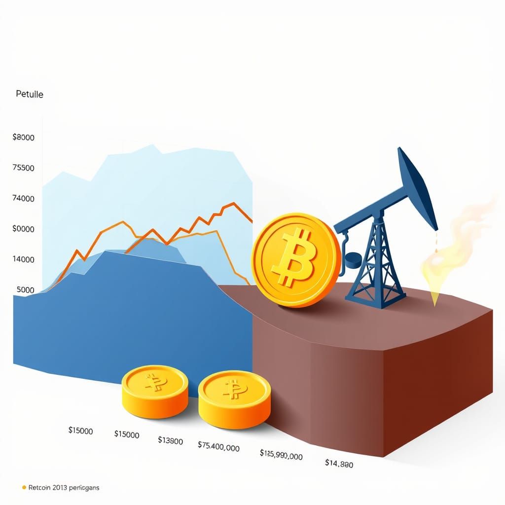 Comparative Chart of Bitcoin and Oil Prices