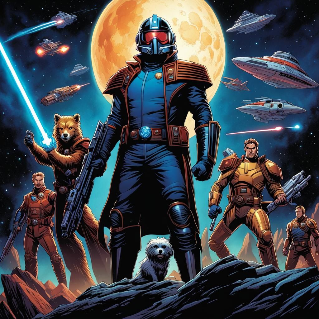 Space Hero Reimagined: Comic Book Art Style